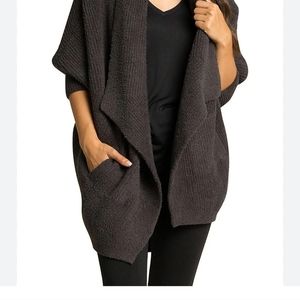 Barefoot Dreams Chevron Ribbed Cardigan L/XL